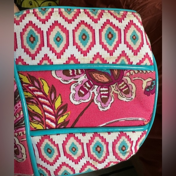 Vera Bradley Pink and Turquoise Wristlet Clutch - Picture 5 of 9